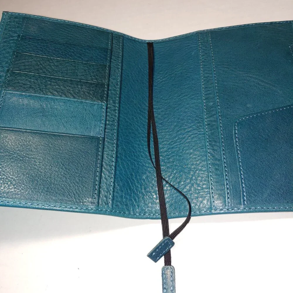 Moterm Leather Wallet Planner Turquoise Green OS